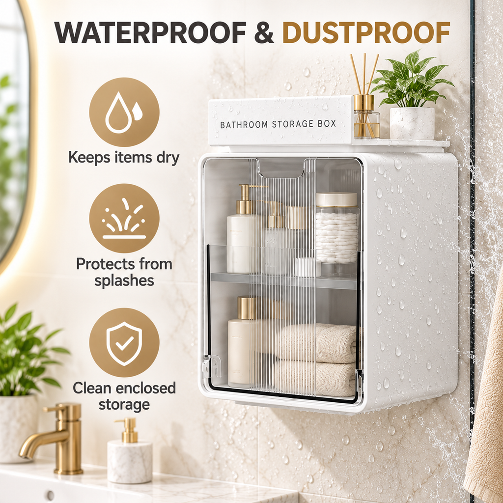 Wall-Mounted Waterproof Bathroom Cabinet