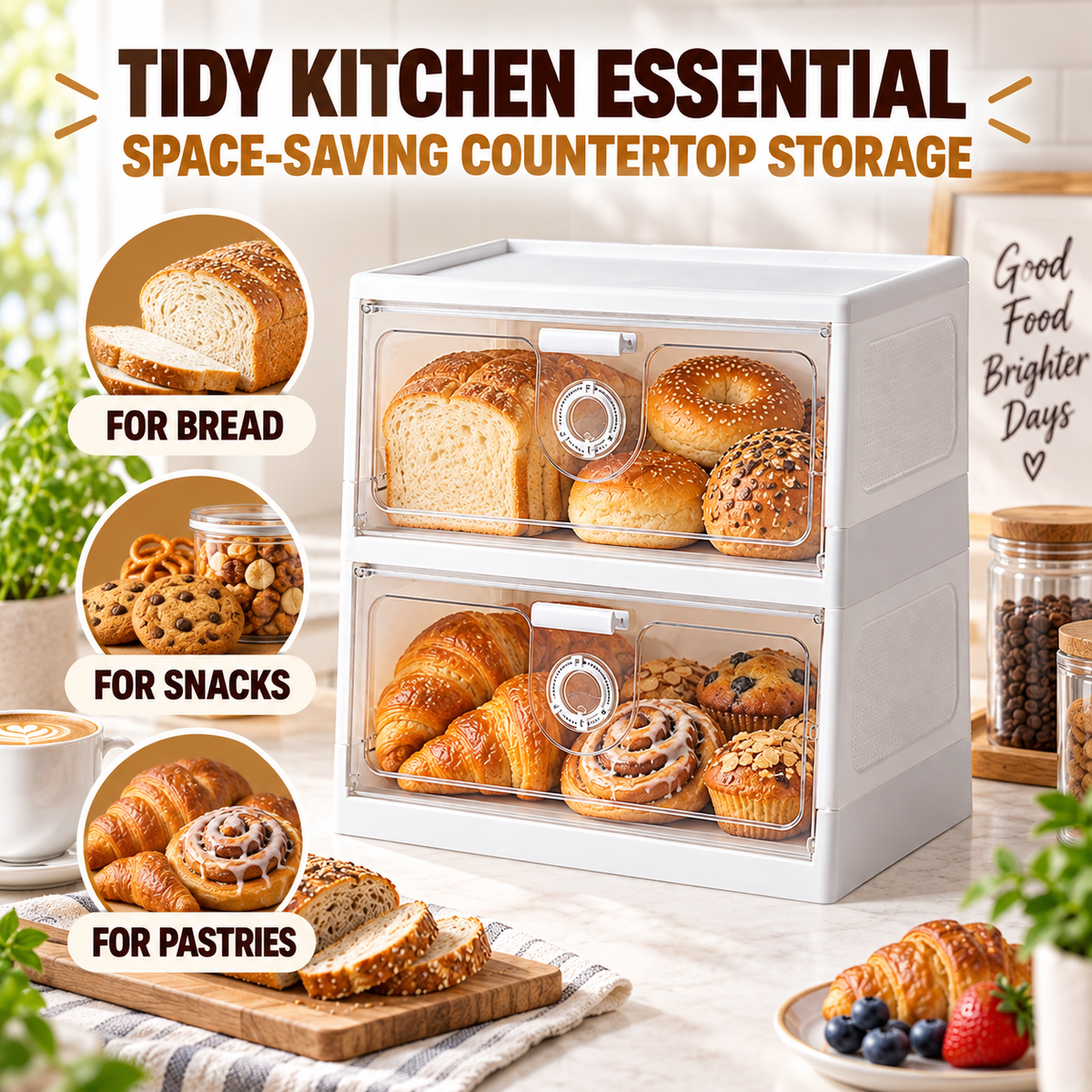 Stackable Clear Front Storage Bins