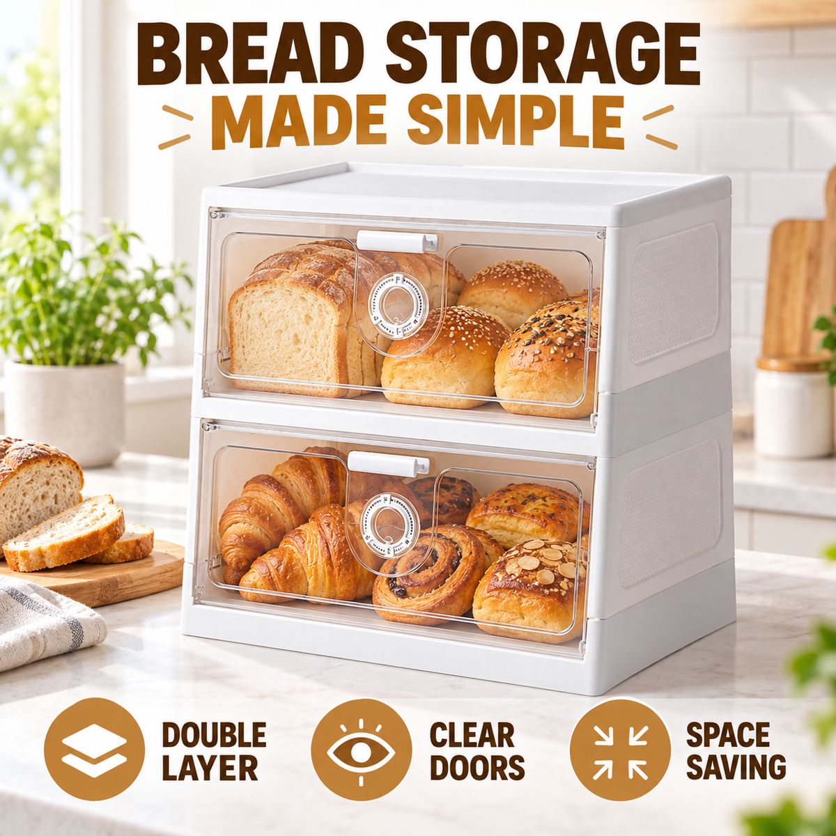Stackable Clear Front Storage Bins