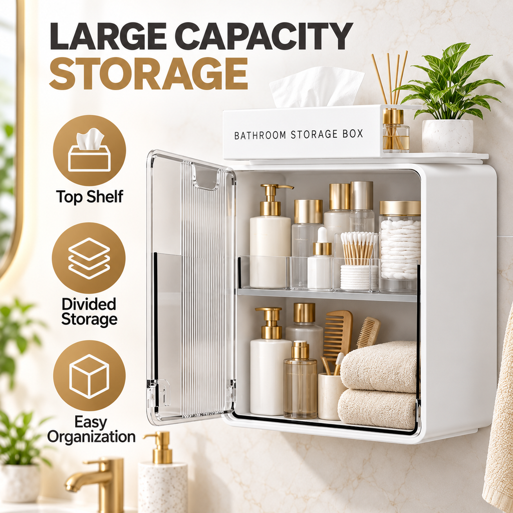 Wall-Mounted Waterproof Bathroom Cabinet