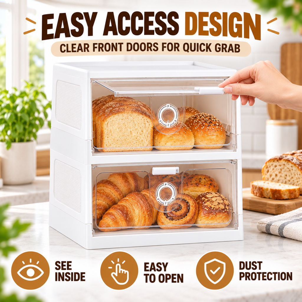 Stackable Clear Front Storage Bins