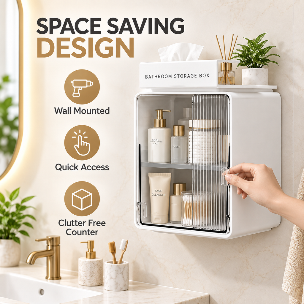 Wall-Mounted Waterproof Bathroom Cabinet