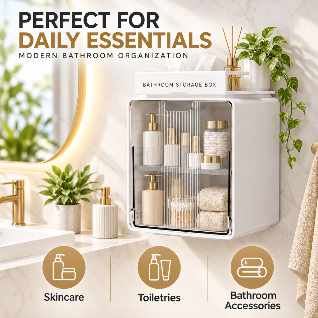 Wall-Mounted Waterproof Bathroom Cabinet